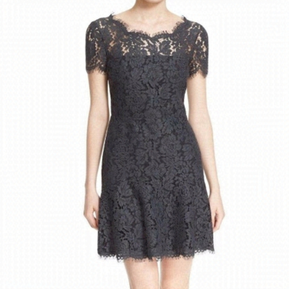 DVF Grey Blue Dress